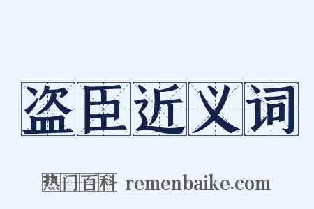 盗臣近义词是什么意思的图片